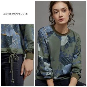 Anthropologie Floral camo pullover by Tiny
